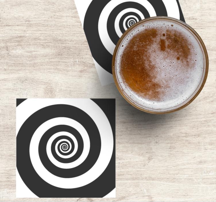 Onderzetters spiral patroon contrast - TenStickers