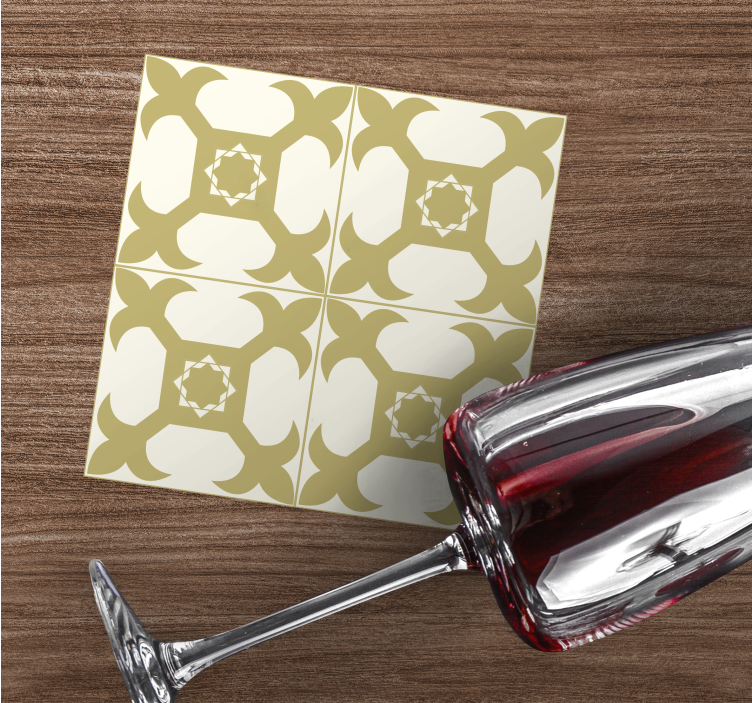 Onderzetters symmetrische patroon elementen - TenStickers