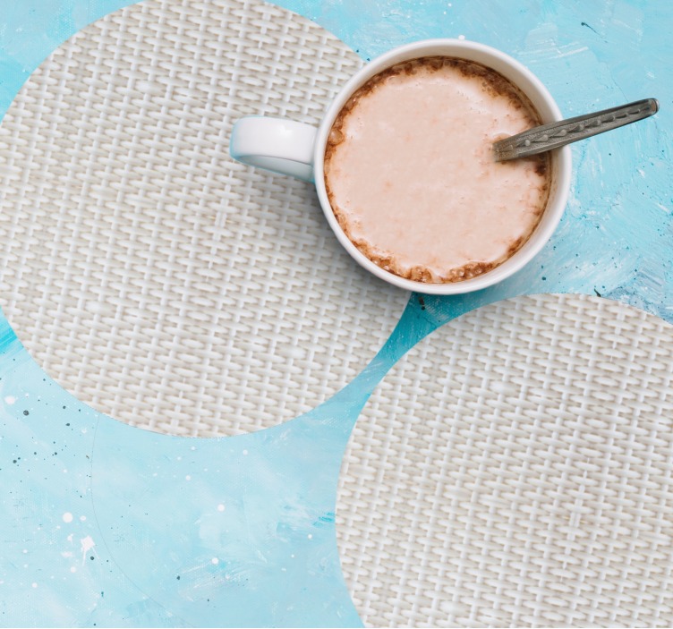 Onderzetters textured circular surface mats - TenStickers