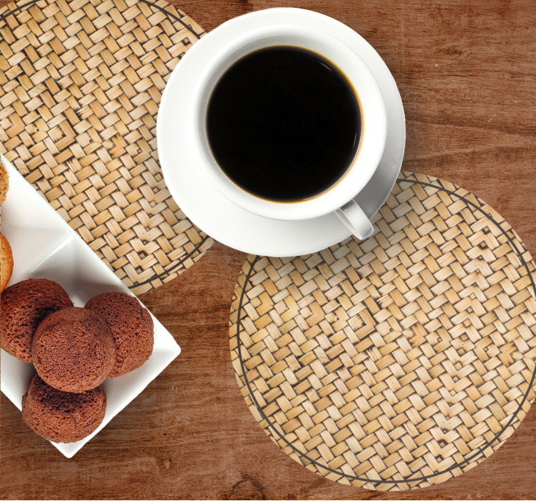 Onderzetters textuur ronde elementen - TenStickers