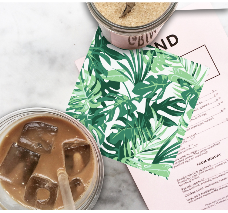 Onderzetters tropische blad inspiratie - TenStickers