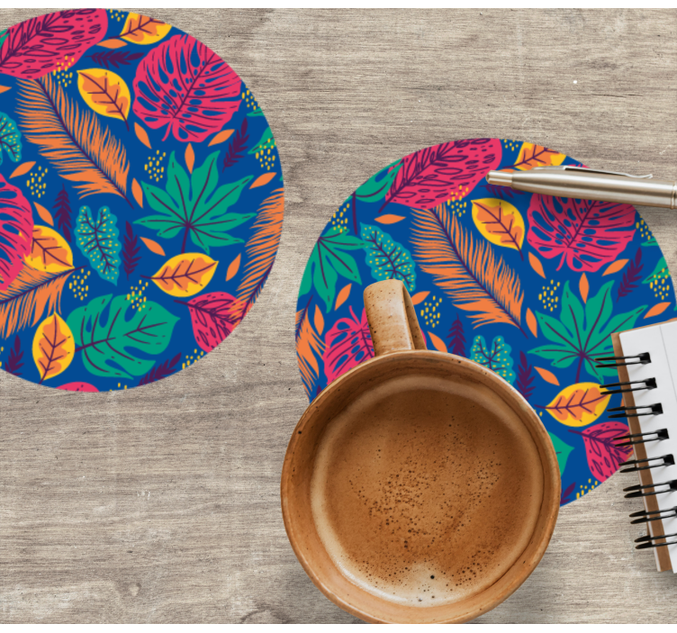 Onderzetters tropische bladprint - TenStickers