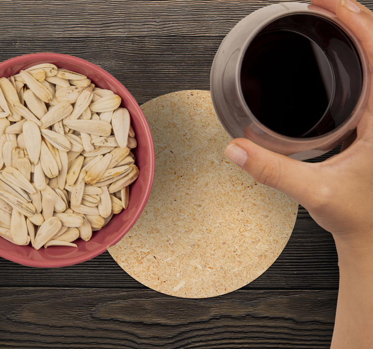 Onderzetters van rond natuurlijk materiaal - TenStickers