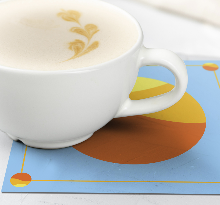 Onderzetters vibrante circulaire kleurvelden - TenStickers