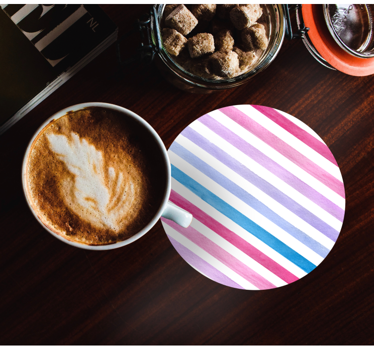 Onderzetters watercolor streep patroon - TenStickers