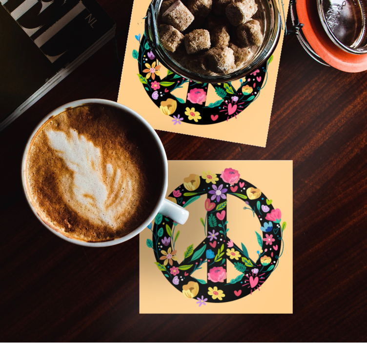 Tekst onderzetters botanische sereniteit symbool - TenStickers