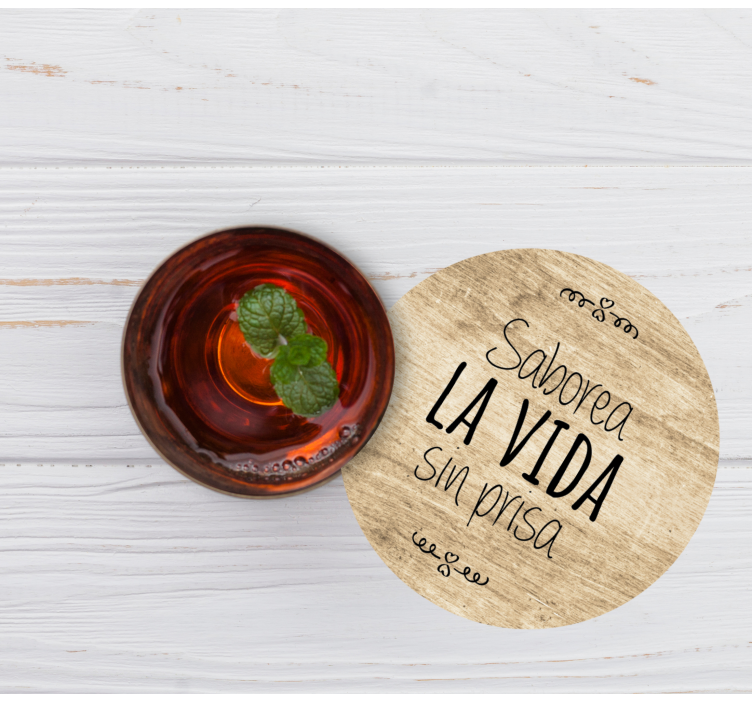 Tekst onderzetters geniet van de momenten in het leven - TenStickers