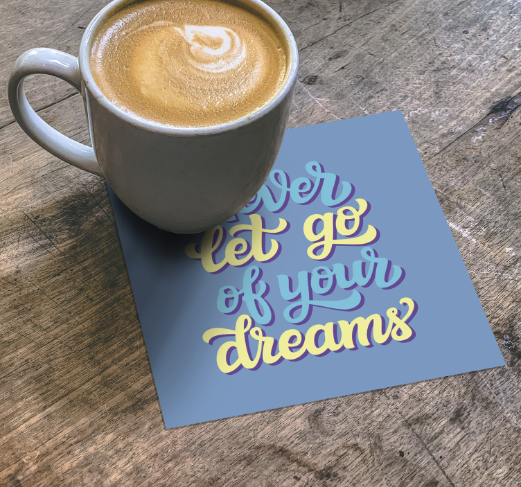 Tekst onderzetters inspirerende typografie kunst - TenStickers