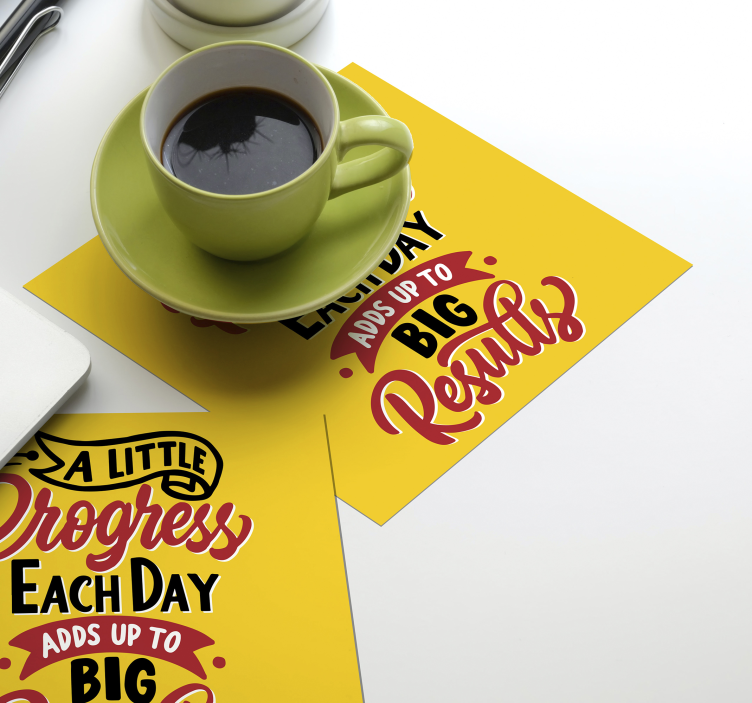 Tekst onderzetters met motiverende zinnen - TenStickers