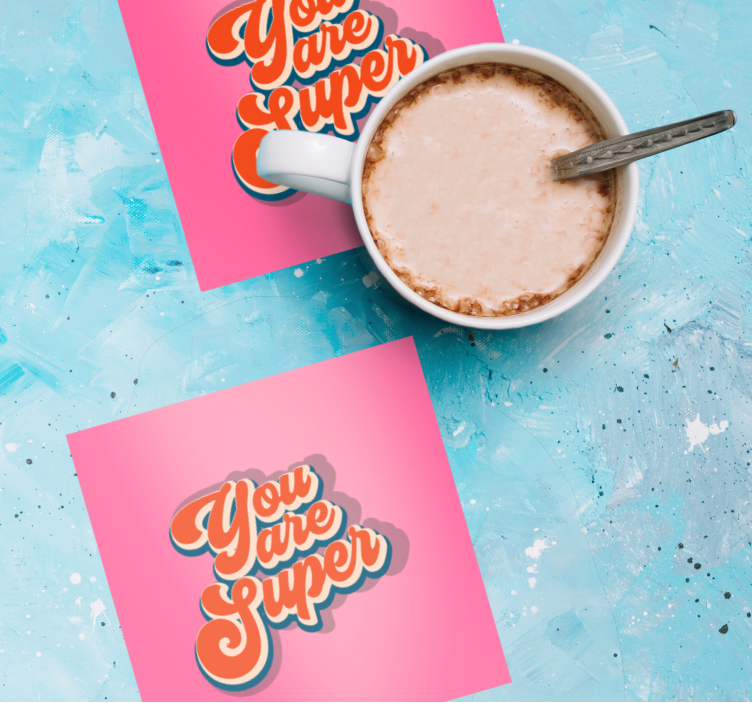 Tekst onderzetters motivational zinsontwerp - TenStickers