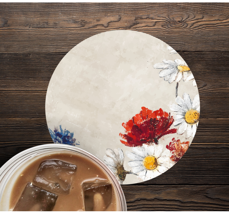 Vintage onderzetters bloemrijke compositie - TenStickers