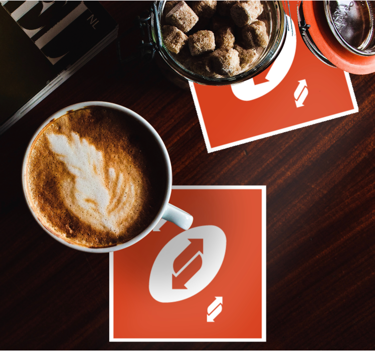 Vintage onderzetters cirkelpijlsymbool - TenStickers