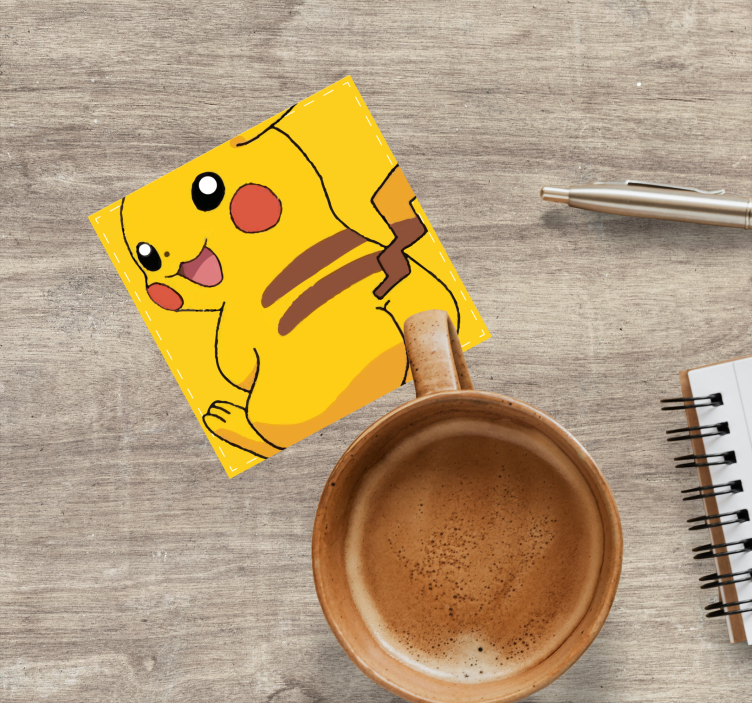 Vintage onderzetters geanimeerd geel personage - TenStickers