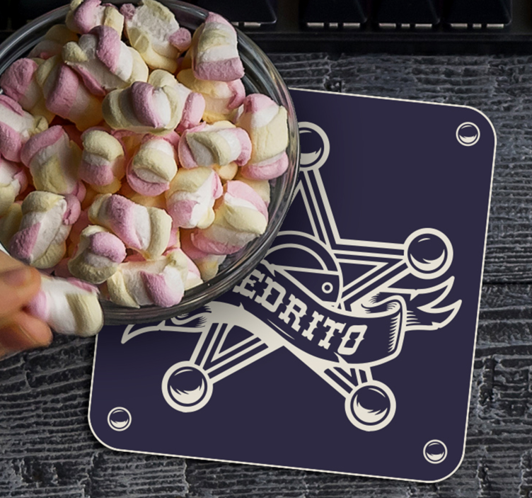 Vintage onderzetters sheriffster insigne - TenStickers