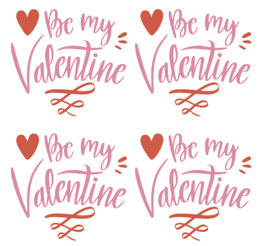 Valentijnshart graphics tekst onderzetters - TenStickers