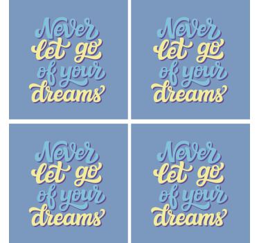 Tekst onderzetters inspirerende typografie kunst - TenStickers
