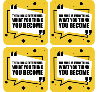 Onderzetters Motiverende citaat what you think you become - TenStickers