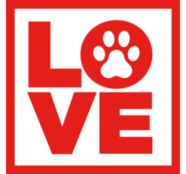 Tekst onderzetters love poot ontwerp - TenStickers