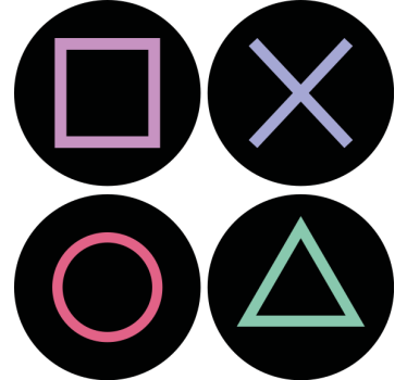 Moderne onderzetters Playstation afstandsbediening cijfers - TenStickers