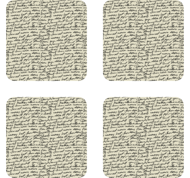 Tekst onderzetters elegante schriftpatronen - TenStickers