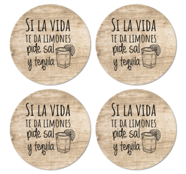 Tekst onderzetters geniet van de momenten in het leven - TenStickers