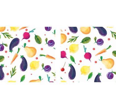 Moderne onderzetters kleurrijk fruitpatroon - TenStickers