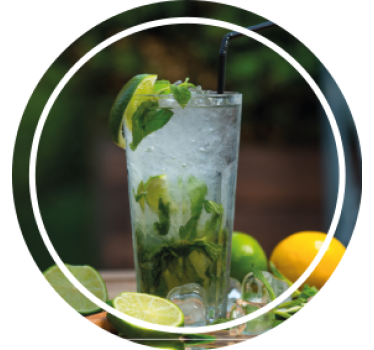 Moderne onderzetters verfrissende muntdrank - TenStickers