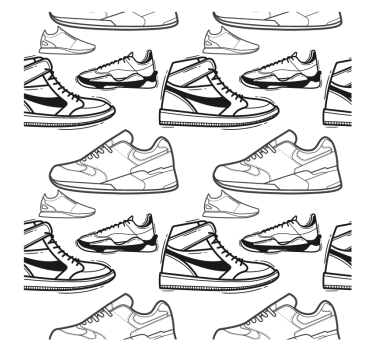 Moderne onderzetters met sneaker outline patronen - TenStickers