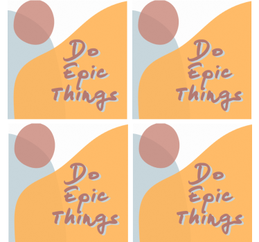 Tekst onderzetters met inspirerende boodschap ontwerp - TenStickers