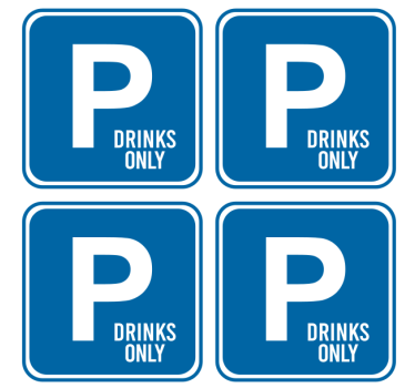 Tekst onderzetters gereserveerde dranken aankondiging - TenStickers