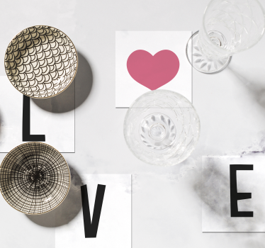 Citaat onderzetters Liefde - TenStickers