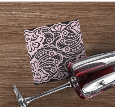 Moderne onderzetters elegant kantpatroon - TenStickers