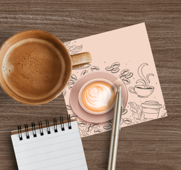 Moderne onderzetters elegante koffiemok kunst - TenStickers