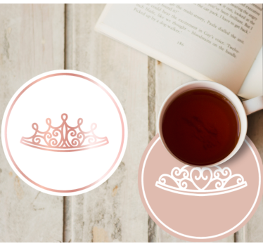 Moderne onderzetters elegante tiara iconen - TenStickers