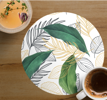 Moderne onderzetters lush groen motief - TenStickers