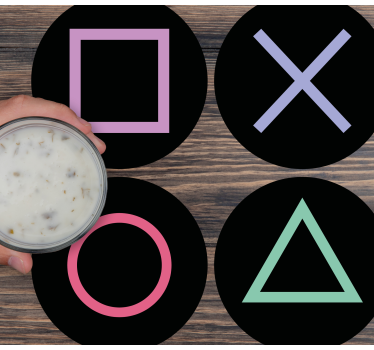 Moderne onderzetters Playstation afstandsbediening cijfers - TenStickers