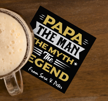 Papa mythe legende tekst onderzetters - TenStickers