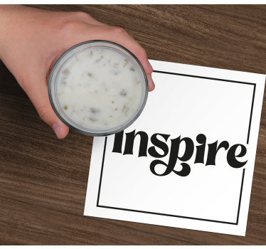 Tekst onderzetters bold inspire typografie - TenStickers