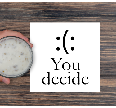 Tekst onderzetters emotionele beslissing verklaring - TenStickers