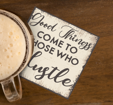 Tekst onderzetters inspirerende quote ontwerp - TenStickers