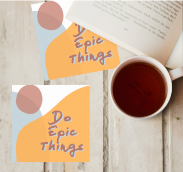 Tekst onderzetters met inspirerende boodschap ontwerp - TenStickers