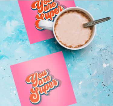 Tekst onderzetters motivational zinsontwerp - TenStickers