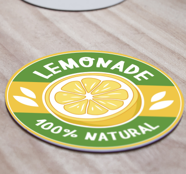 Tekst onderzetters natuurlijke citroenschijf badge - TenStickers