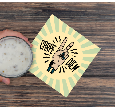 Tekst onderzetters vredes hand symbool - TenStickers