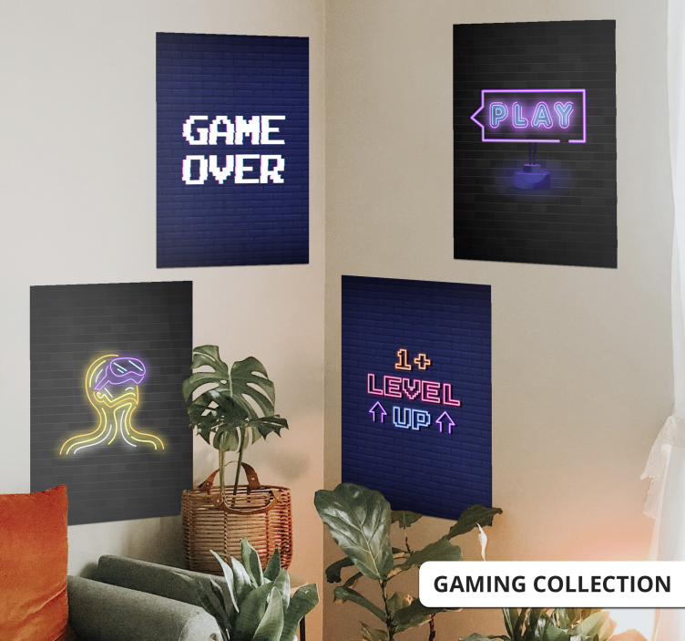 Game over gaming poster slaapkamer - TenStickers
