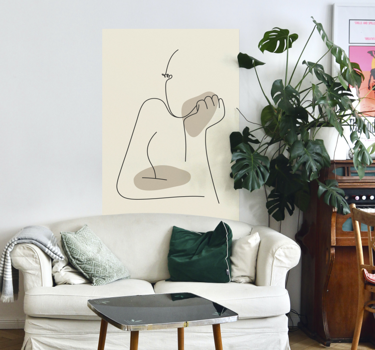 Abstract lichaam kunst poster - TenStickers