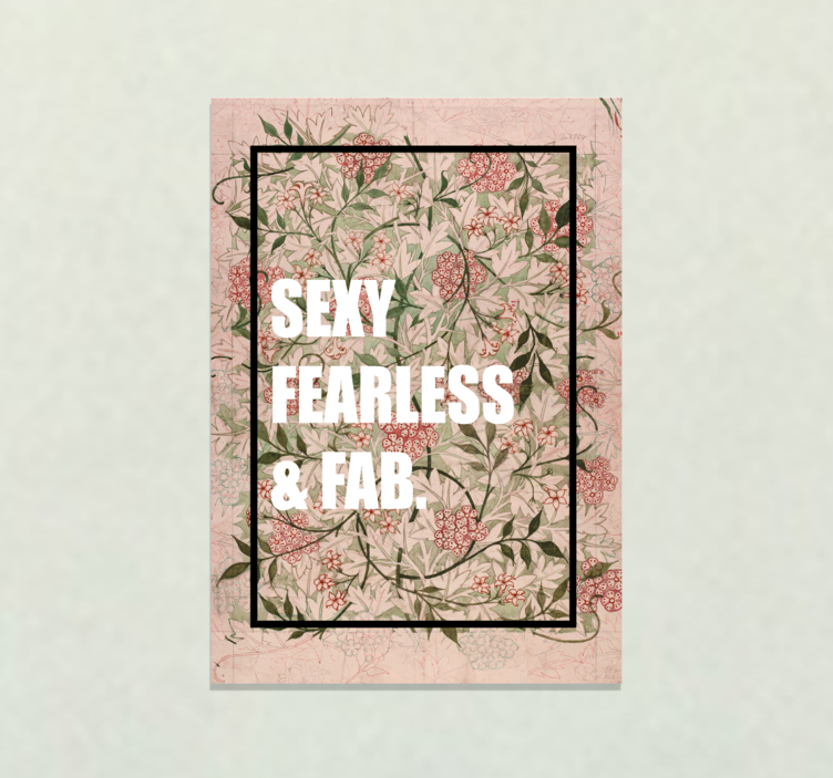 Poster met quote Fearless - TenStickers