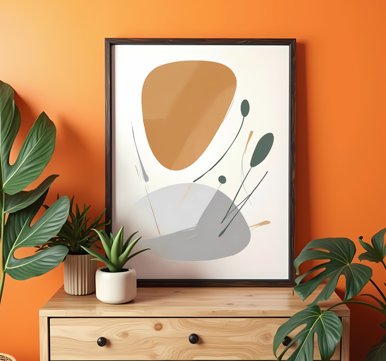 Artistieke wanorde poster abstract - TenStickers