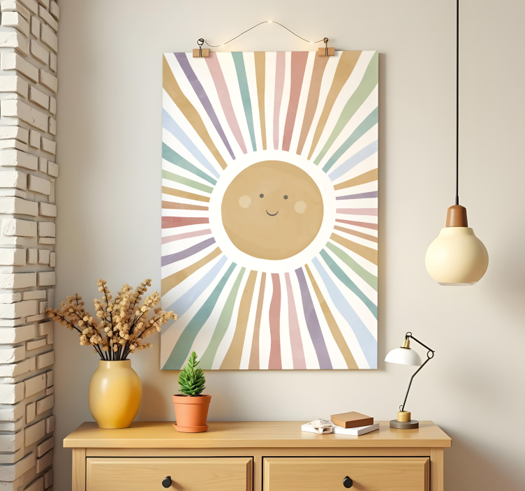 Blije zon kinderkamer poster - TenStickers