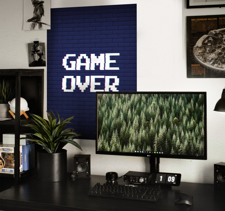 Game over gaming poster slaapkamer - TenStickers